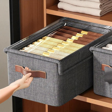 Premium Foldable Fabric Drawer Organizer with Lid – Closet Storage Box for Clothes, Socks, Underwear & More | BG0006