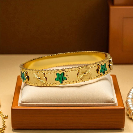 Designer Gold Plated Bracelet, Anti-Tarnish, Long Lasting Shine Stainless Steel Bracelet for Women & Girls