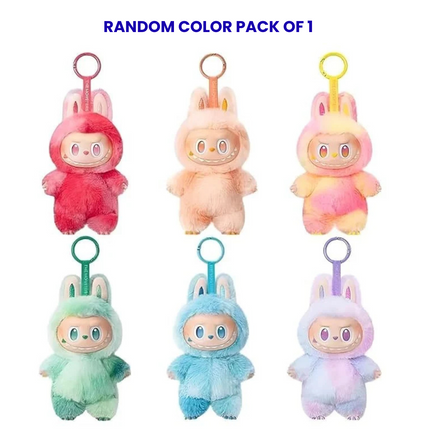 1 Pc Labubu Doll Surprise Keychain | Cute Plush Body with Premium Vinyl Face, Collectible Bag Charm