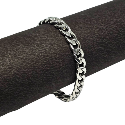 Men's Classic Silver Chain Bracelet – Sleek & Stylish Wristwear | BG197