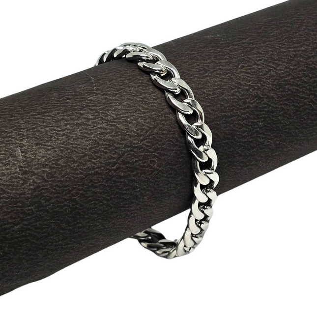 Men's Classic Silver Chain Bracelet – Sleek & Stylish Wristwear | BG197