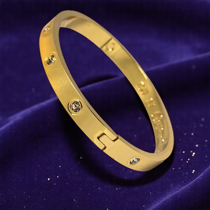 Gold Plated Anti Tarnish Bracelet for Women & Girls, Trendy Anti Tarnish Jewellery for Regular Wear