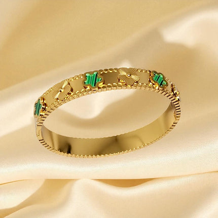 Designer Gold Plated Bracelet, Anti-Tarnish, Long Lasting Shine Stainless Steel Bracelet for Women & Girls