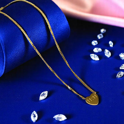 11:11 Anti Tarnish Heart Chain for Girls and Women
