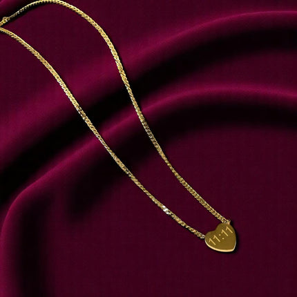 11:11 Anti Tarnish Heart Chain for Girls and Women