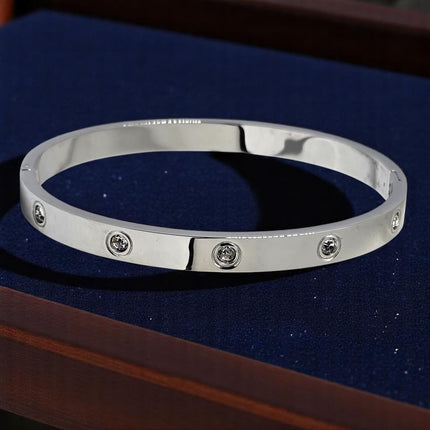 Stainless Steel Anti Tarnish Silver Bracelet for Girls & Women