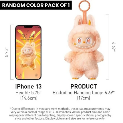 1 Pc Labubu Doll Surprise Keychain | Cute Plush Body with Premium Vinyl Face, Collectible Bag Charm