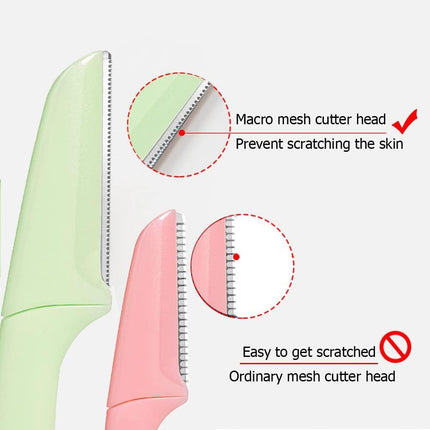 Women Foldable Razors for Facial Hair, Eyebrow Shaper Razors, Facial Hair Remover, Dermablade Razor for Women Face, Remove Fine Hairs, Eyebrow, Face and Neck Stainless Steel Razor, Pack of 3 | BG2039