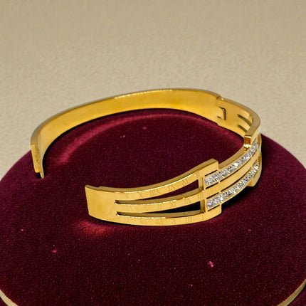 Trendy Gold Plated Anti-Tarnish Bracelet | Latest Fashion Jewelry for Women