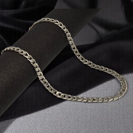 Men’s Silver Cuban Chain Necklace – Bold, Sleek & Timeless | BG200