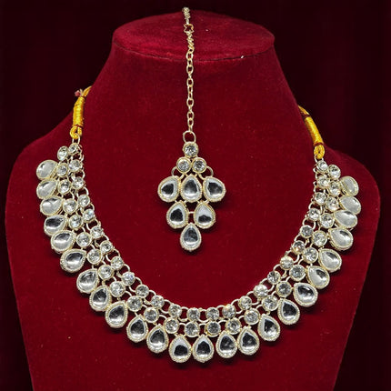 Necklace Set with Earring & Maangtika for women