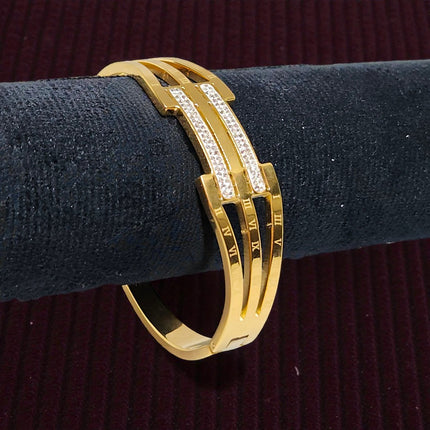 Trendy Gold Plated Anti-Tarnish Bracelet | Latest Fashion Jewelry for Women