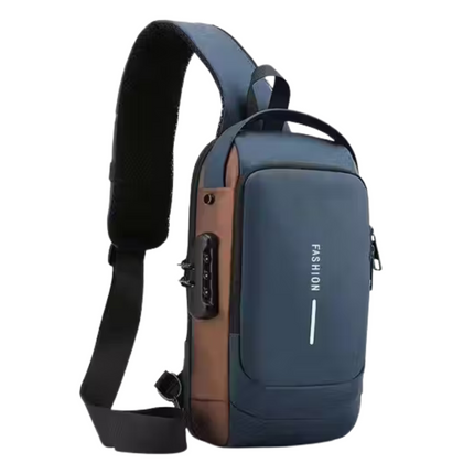 Waterproof Anti-Theft Chest Bag with USB Charging Port, Hidden Pocket & Adjustable Strap, Crossbody Sling Bag for Men & Women | BG0030