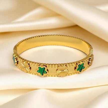 Designer Gold Plated Bracelet, Anti-Tarnish, Long Lasting Shine Stainless Steel Bracelet for Women & Girls