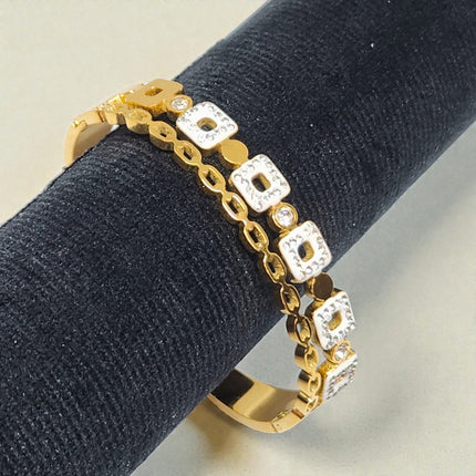 Premium Anti-Tarnish Gold Plated Bracelet for Women – Sparkling Stone Studded Design