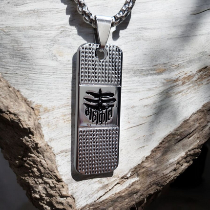 Lord Shiva Mahakal Pendant Necklace, Mahakal Locket, Trendy Mahadev Shankar Locket Chain Stainless Steal
