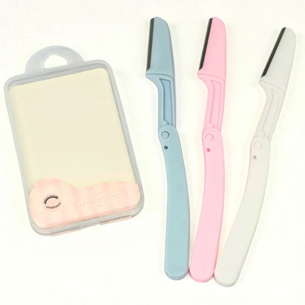 Women Foldable Razors for Facial Hair, Eyebrow Shaper Razors, Facial Hair Remover, Dermablade Razor for Women Face, Remove Fine Hairs, Eyebrow, Face and Neck Stainless Steel Razor, Pack of 3 | BG2039
