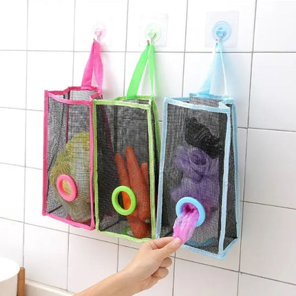 2 PC Kitchen Polybag Organizer | Wall Hanging Plastic Bag Dispenser Holder | BG0015