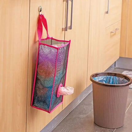 2 PC Kitchen Polybag Organizer | Wall Hanging Plastic Bag Dispenser Holder | BG0015