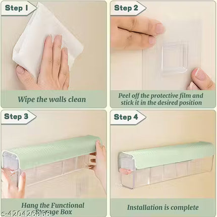 1 Pc 6 Cell Socks, Charger, Jewelry, Underwear or Other Accessories Wall Mount Drawer Organizer | BG0003